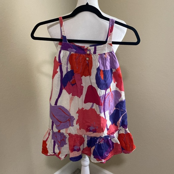 GapKids Vibrant Purple and Pink Abstract Floral Lined Girls Dress. Size S. (6/7) - Picture 6 of 13